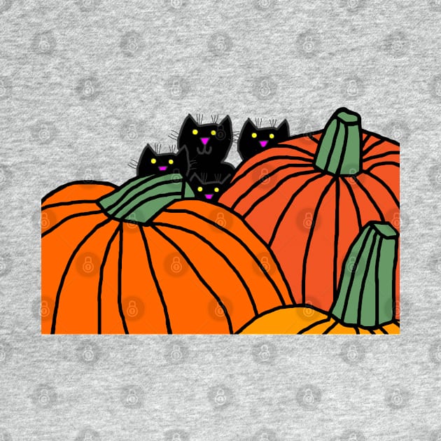 Halloween Horror Kittens and Pumpkins by ellenhenryart